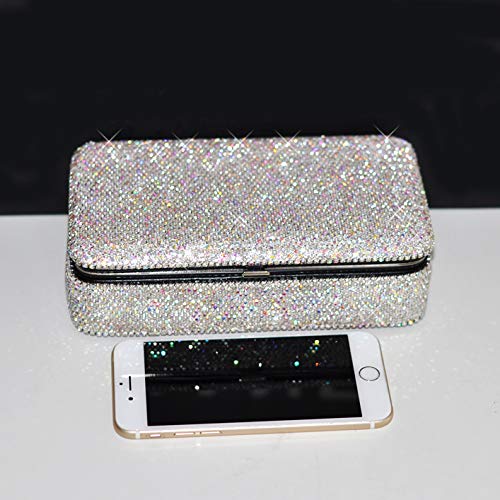 Bestbling Bling Crystal Leather Jewelry Box - Portable Travel Case For Rings, Earrings, Necklaces (Silver) - View #12