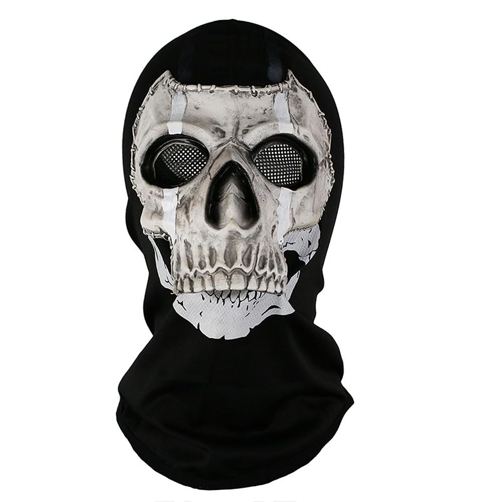 Afenau Ghost Mask, Ghost Face Mask, Skull Full Face Mask, Halloween Masks, Scary Ghostface Mask for Halloween, Horror Parties, Masquerade, Cosplay