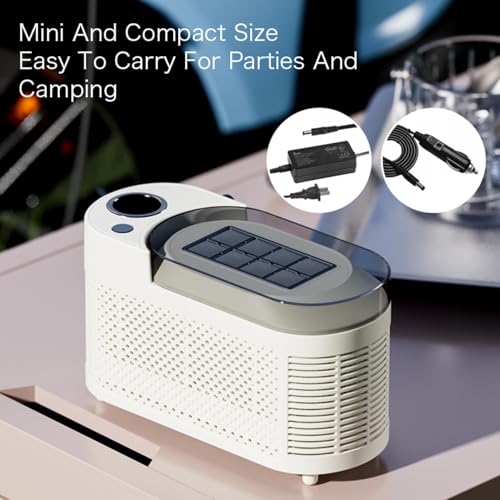 Mini máquina de hielo portátil con adaptador 12V y 8 cubos BPA-Free miniatura 4