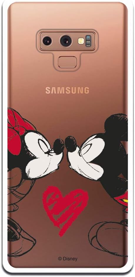 Carcasa Disney OficialOfficial Mickey and Minnie Kiss Clear Case for Samsung Galaxy Note 9