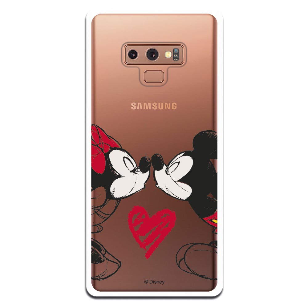 Carcasa Disney OficialOfficial Mickey and Minnie Kiss Clear Case for Samsung Galaxy Note 9