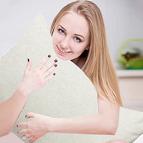 Image of ARLinen-Micro Filled Grey Dot Cotton Pillow Takiya Combo Set of 2 for Bed Room - 20x30 Inch Queen Size Pillow Set of 2 for Sleeping
