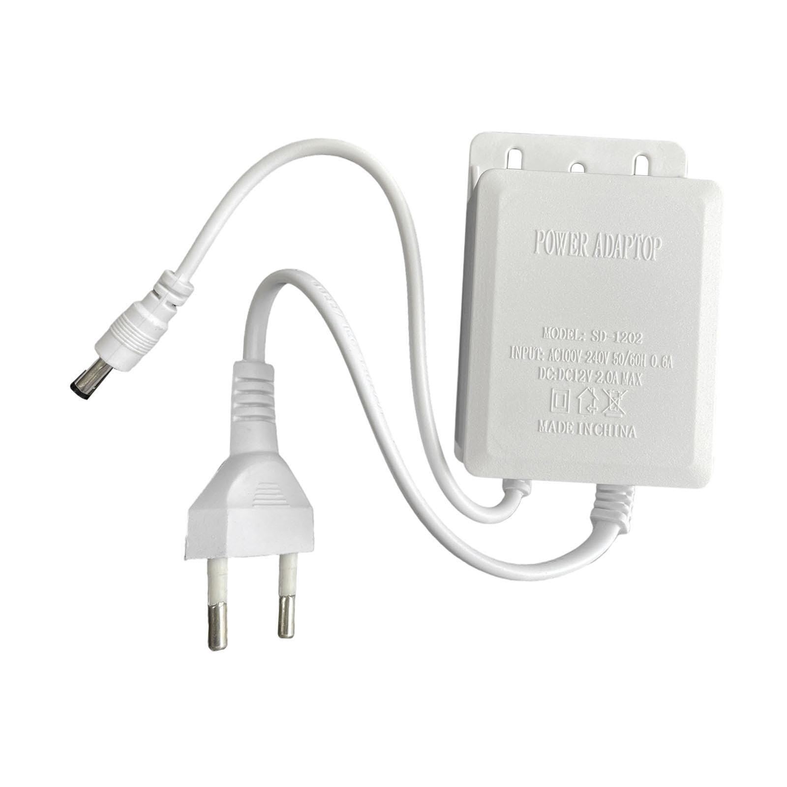 SAZ DEKOR® 12V 2A AC Adapter Charger Power Supply Cord for CCTV Camera LED Strip Lights White-image-34