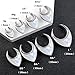 Earblity 2 PCS For Stretched Ears Saddle Ear Tunnels Silver 8mm (0g) Ear Hangers Stainless Steel Ear Gauges Plugs Weights Stretcher Fashion Women Body Piercing Jewelry Expander