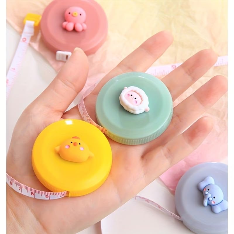 Cinta métrica mini portátil con diseño de dibujos animados miniatura 2