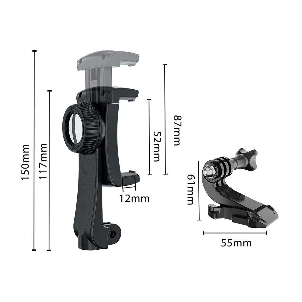 Maclean Sports Imbracatura per telefono, universale, per telefono, fotocamera, compatibile con GoPro e altre fotocamere, supporto girevole, MC-294