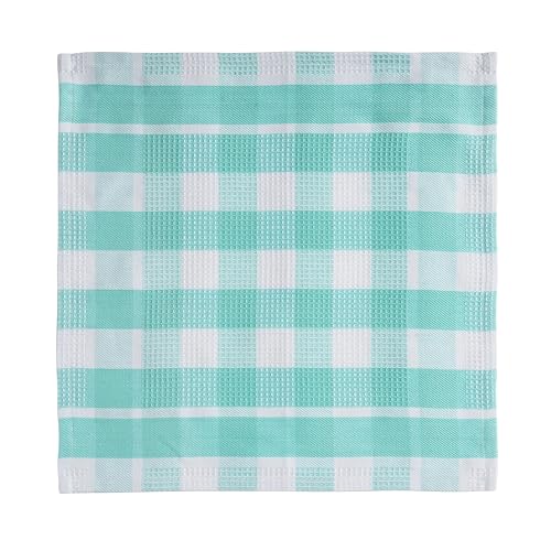 Image of LANE LINEN Premium Cotton Kitchen Dish Towels - 6 Pack Soft Absorbent Dish Cloths, Multi Purpose Cleaning Cloths, 12 inchx12 inch, Reusable Kitchen Rags - Aqua