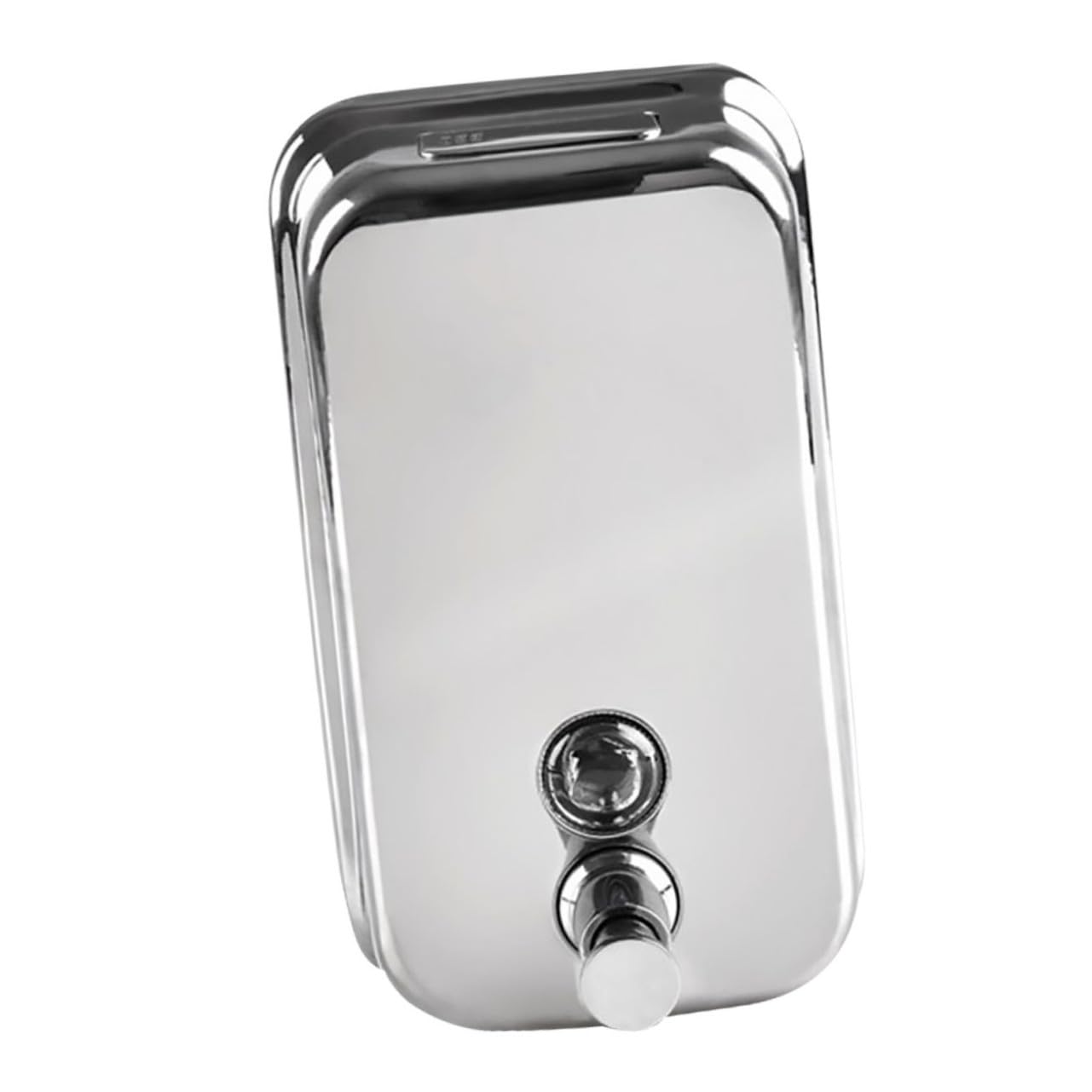 Dispenser Sapone da Parete in Acciaio Inox 1000ml Argento | Ricaricabile, per Gel Doccia e Lozione, Adatto a Bagno Pubblico e Hotel