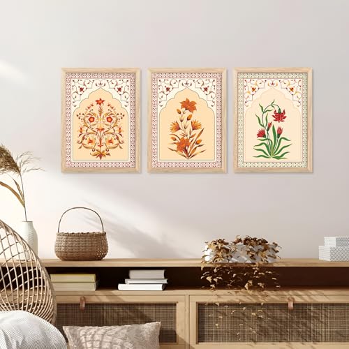 Image of Artifly - Kalamkari tree paintinng framed wall Painting for Living Room Bedroom Office Room Decor - Frame for Home Decor and Wall Decor (Design 3, 10x13 inch, Standard Packaging)