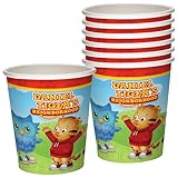 Treasures Gifted Officially Licensed Daniel Tiger Cups 16ct - 9oz Paper Cups - Daniel Tiger Birthday Party Supplies - Party Decorations Disposable Cups