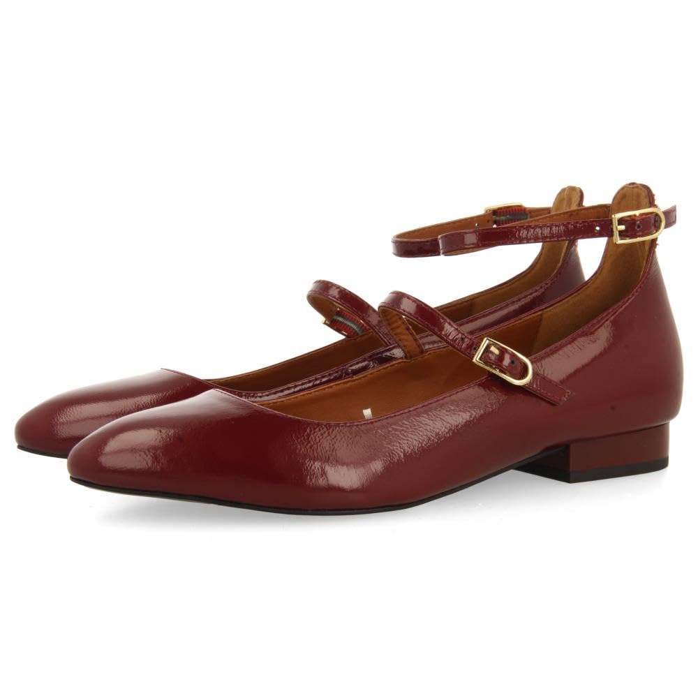 GIOSEPPO Women's Kalsen Mary Jane Flat, Burgundy, 4.5 UK