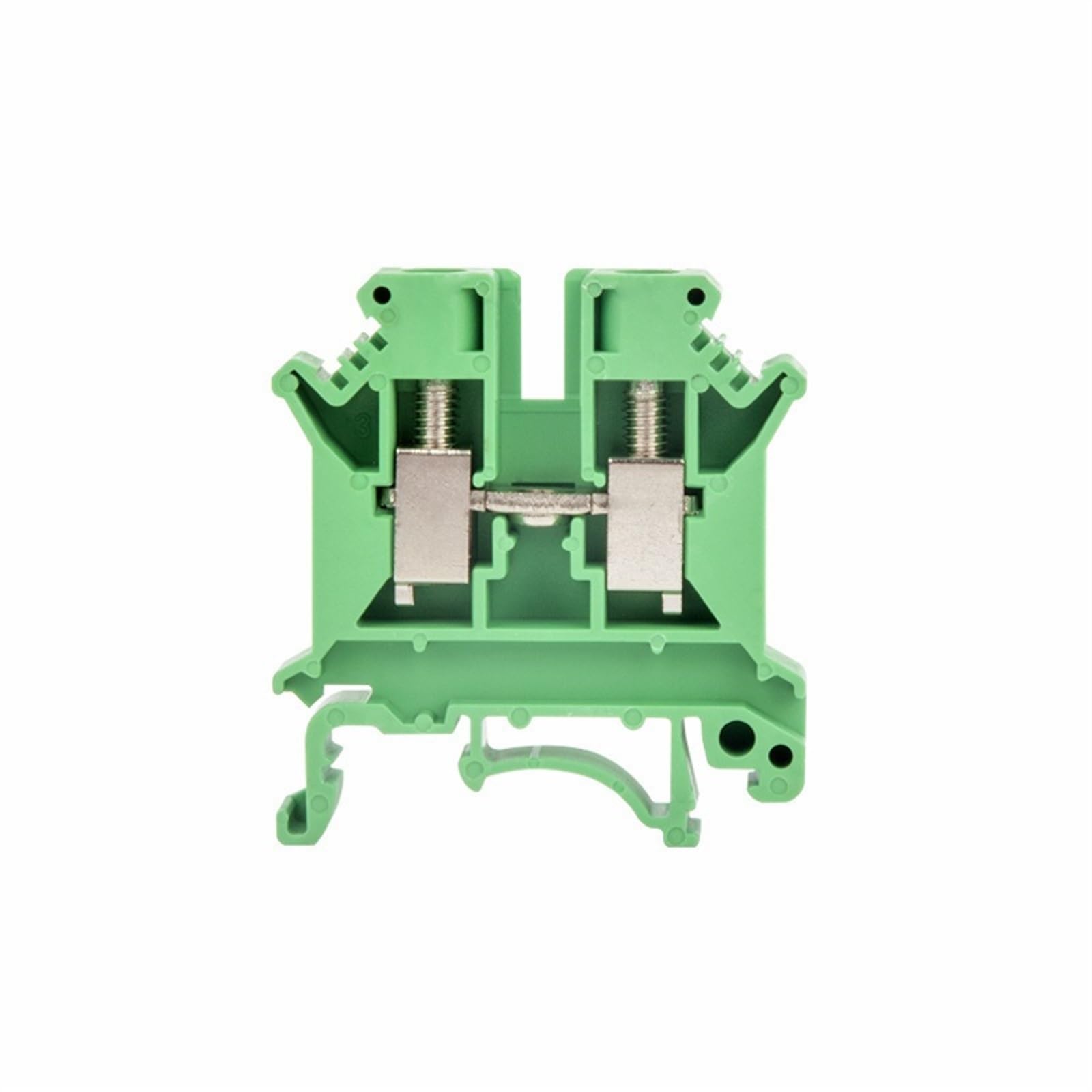10 Uds. Conector de cable de alimentación de tornillo UK 6N UK 6 mm² enchufe Universal bloque de terminales de carril DIN eléctrico multicolor UK6N (Color : Green)