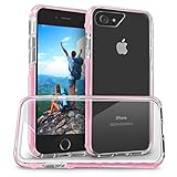 iPhone 7 Case, Orzly Fusion Bumper Case for Apple iPhone 7 (4.7 inch Version of 2016 Model) - Protective iPhone 7 Cover with PINK Bumper / Rim & Transparent Hard Back Panel