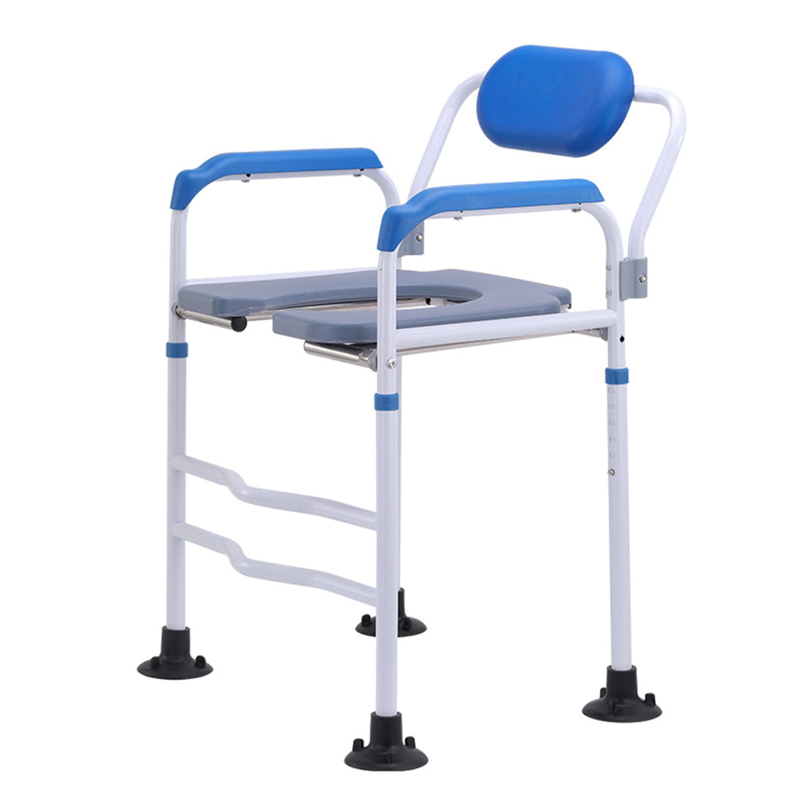 ZXJDP Raised Toilet Seat with Height Adjustable Legs, Toilet Safety Frame with Handles And Back Safety Assist Shower Chair Elevated Toilet Seat Riser for Seniors Handicap Pregnant