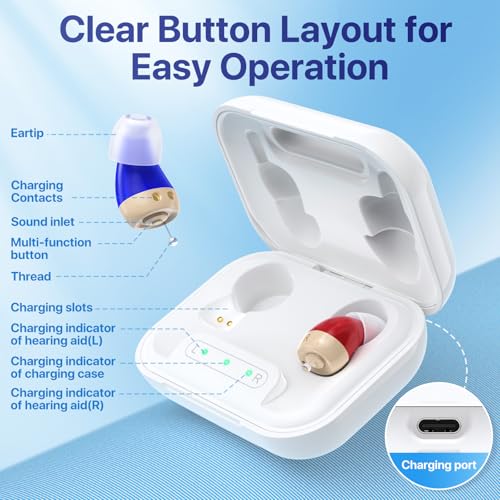 Hearing Aids for Seniors Rechargeable, (ITE) In-Ear Design with Auto On/Off, Anti-Howling Technology, Smart Noise Reduction Chip for Crystal Clear Sound, Comfortable Fit for Elderly & Hearing Loss by Eumspo - Image 6
