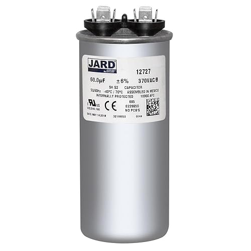 Condensador de funcionamiento del motor redondo 60 uf MFD 370 voltios VAC 12727