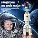 HILKKET Space Shuttle Rakete Spielzeug, Weltraummission Rakete Raumschiff, 5-in-1 Weltraumrakete Spielzeug mit Projektionslampe, STEM Wissenschaft Lernspielzeug für 3 4 5 6 7 8 9 Jahre Kinder