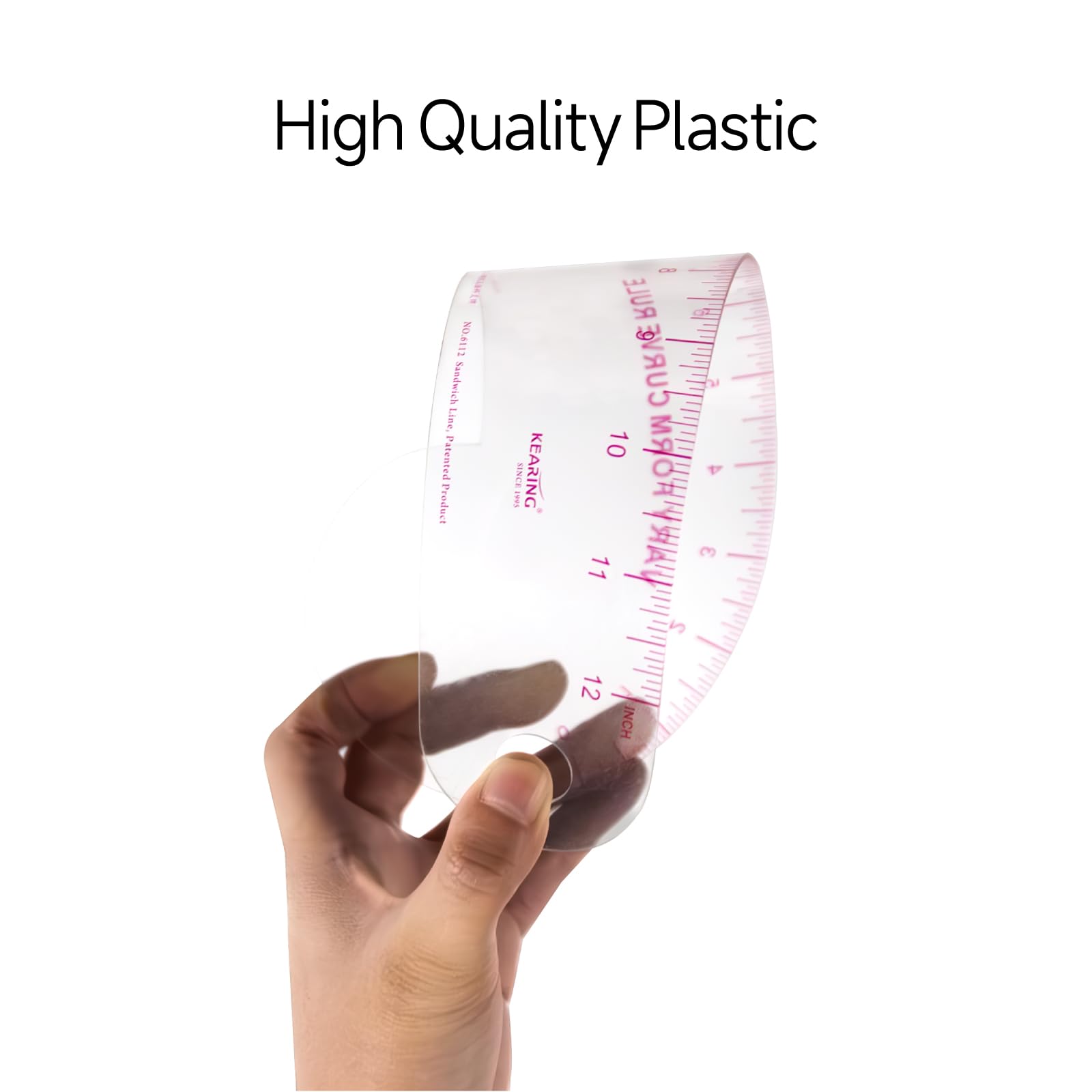 KEARING 12Inch Clear Vary Form Curve Ruler for Sewing Sandwich Line Scale - Image 4