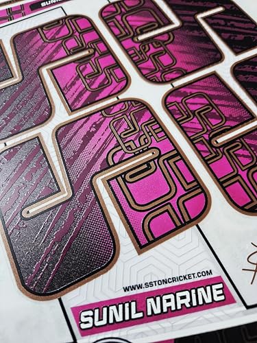 Image of Cottontail Cricket Bat Sticker | 4D SUNIL English Willow Sports Fiber Tape Embossed Accessories Pink