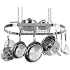 Range Kleen CW6001 Stainless Steel Hanging Oval Pot Rack 1.5 Inch H by 33 Inch W by 17 Inch D