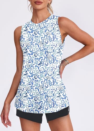 Image of Womens Workout Tank Tops Lightweight Sleeveless Shirts for Women Loose Fit Tops for Athletic Running Tennis Yoga