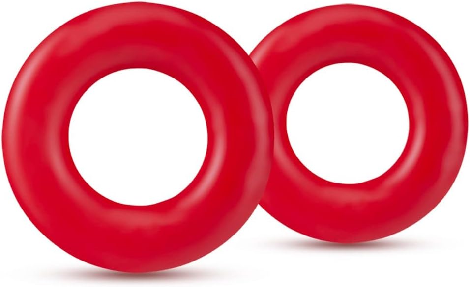 Blush Stay Hard Donut Cock Rings - Soft, Super Stretchy - Increase Stamina - Longer, Harder, Bigger Erections - Add Girth - Performance, Pleasure Enhancing Penis Ring for ED Sex Toy for Men, Couples