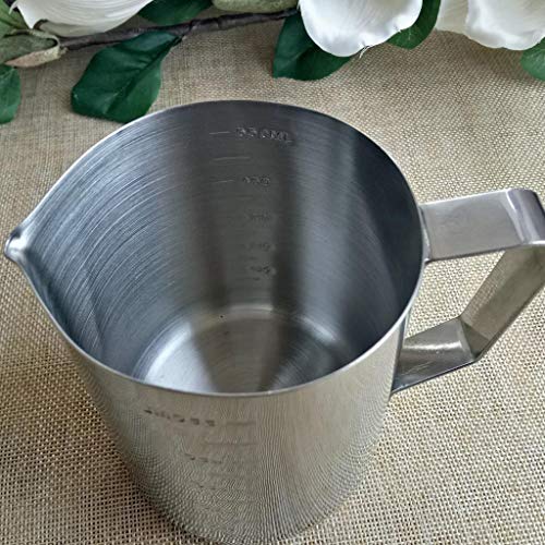 DYNWAVE Jarra grande de 550/900 ml de aço inoxidável para espumar jarro de leite – Prata, 550 ml