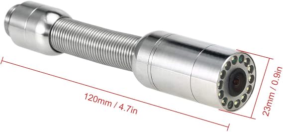 Lixada Drain Pipeline Inspection Replacement Camera Sewer Pipe Drain Inspection Camera Head Replacement for The 23mm Camera