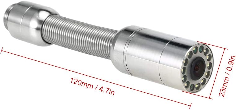Lixada Drain Pipeline Inspection Replacement Camera Sewer Pipe Drain Inspection Camera Head Replacement for The 23mm Camera