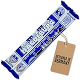 Generisch Magdeburg Schal Strickschal – Zeige deine Unterstützung – 145 x 18 cm – Blau-Weiß Skyline Design