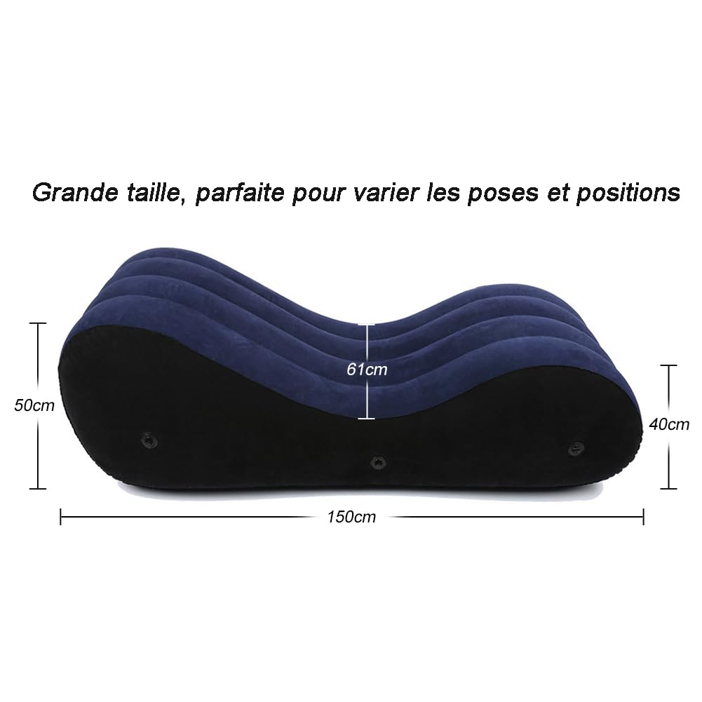 Roluck Menottes Sexe Lit Oreiller Gonflable Matelas Gonflables Oreiller Lombaire avec Pompe Électrique Sexe Canapé Lit pour Couples Meubles de Sexe