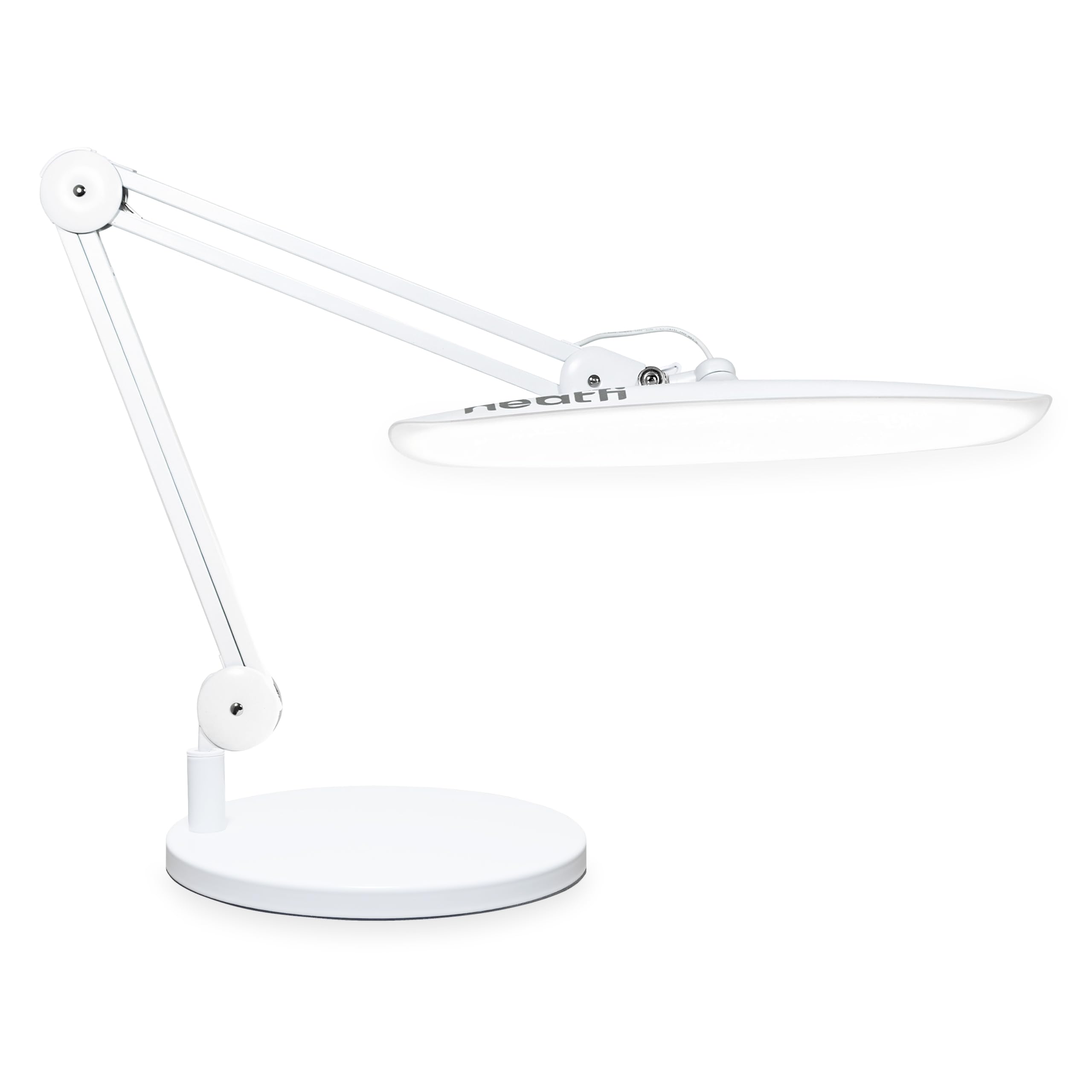 Neatfi XL LED Desk Lamp with Base, 2200 Lumens, 24W, 20-Inch Wide Head, Dimmable 4 Brightness Levels, Task Light for Home Office, Crafts, Workbench (Non-CCT, White)