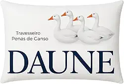 Travesseiro Penas De Ganso Macio 100% Natural 70x50cm Daune Premium