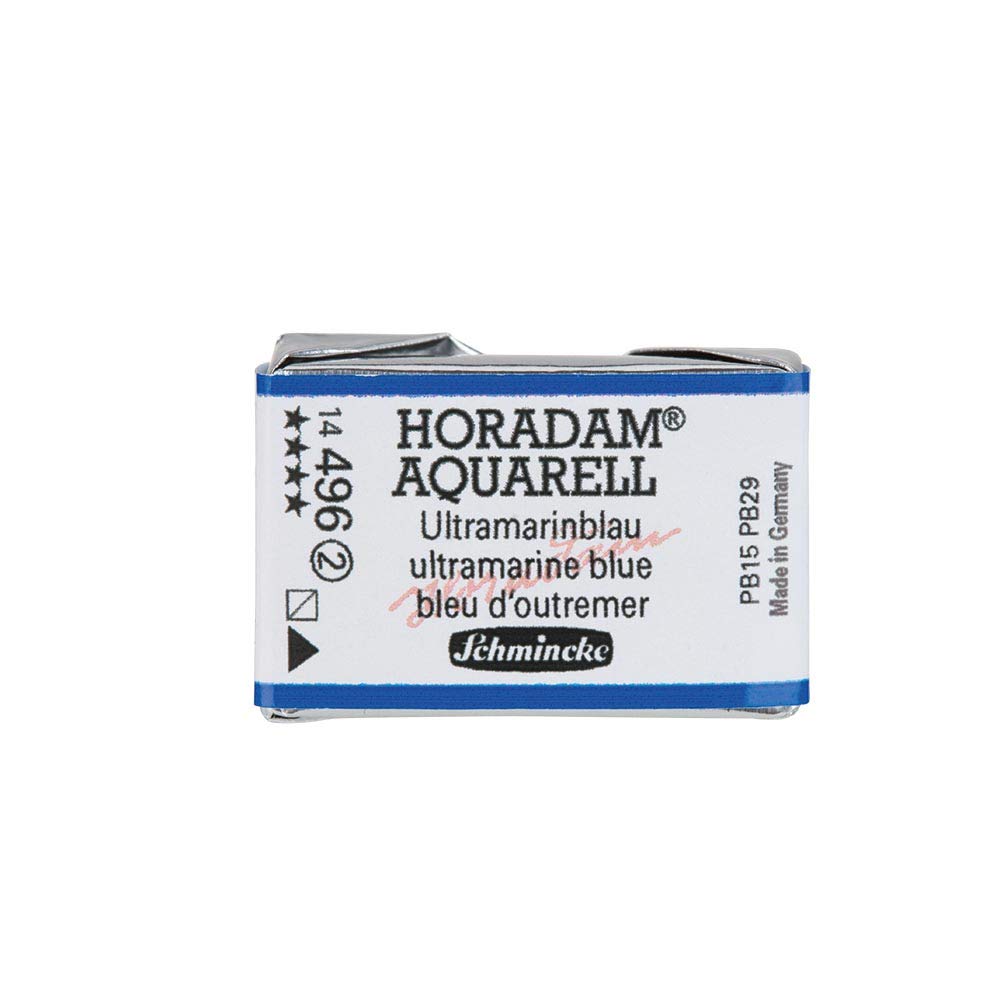Schmincke - HORADAM® AQUARELL - acuarelas para artistas, 492 azul de Prusia, 14 492 044, 1/2 godet — view 51