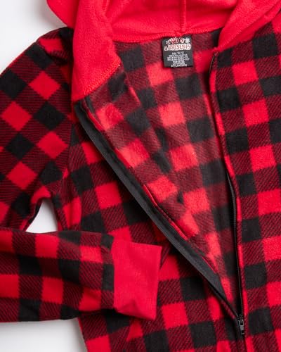 PJ's & Presents Boys’ Christmas Outfit – Cozy One Piece Holiday Hooded Jumpsuit – Cute Christmas Outfit for Boys (7-12)4