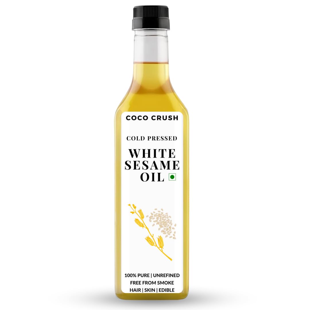 COCO CRUSH White Sesame Oil for Baby Massage | Cold Pressed & 100% Natural | Nourishing Oil for Body & Hair | Certified Organic & Gentle on Delicate Skin (500ML)-image-29