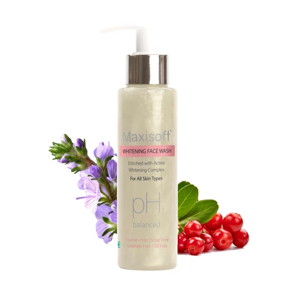 Maxisoft Whitening Face Wash 100 ml | Enriched with Active Whitening Complex | For All Skin Type (Pack of 1)