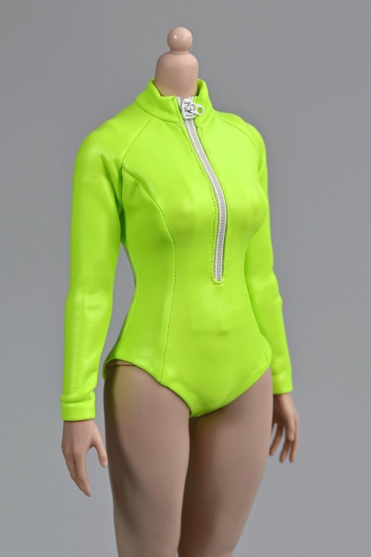 Poupée en cuir mannequin femme 30 cm figurine silicone flexible sans couture vert
