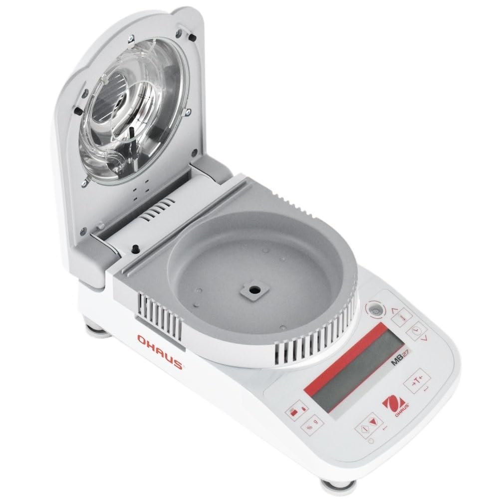 Seveqis One Color Moisture Meter, Mb27 Grain Chemical Pharmaceutical Moisture Analyzer Halogen Heat Source 90G 0.001G .01% Rs232 Meter Tester