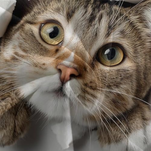 Housse de Couette Chat 3D Microfibre Douce 135x200cm - 7