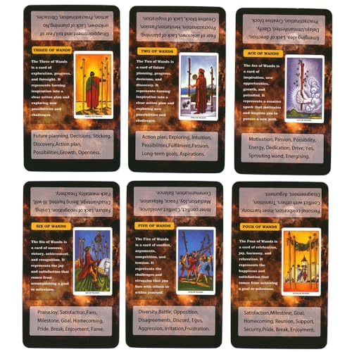 SUCADA Tarot Cards, 78 Deck Set for Beginners With Meanings On Them