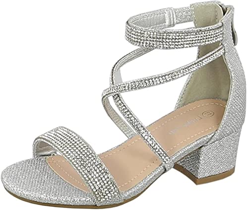 Lucky Top Girls Dress Sandal Low Heel Ankle Strap