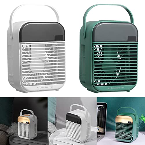 Image of Portable Mini Air Conditioner Desktop Fan Cooler Humidifier Purifier White