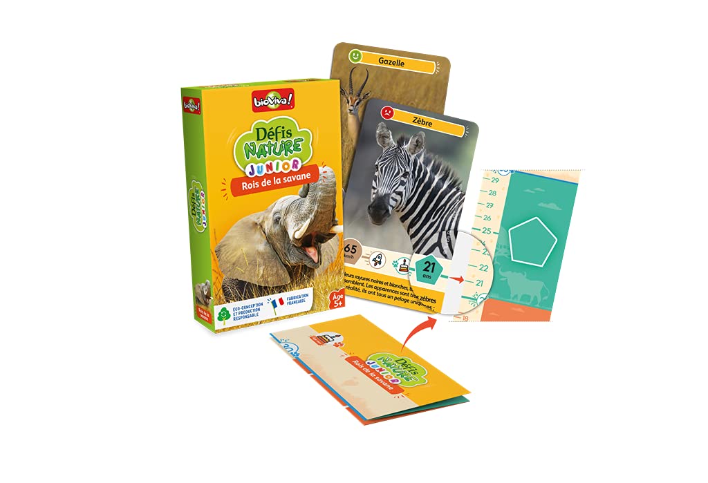 Bioviva 280228 – Gioco Da Tavolo Sfide Nature – Carte Collezionabili – 2-6 Giocatori – 5+ Anni – Fatto In Francia