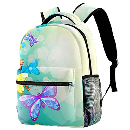 Sac à dos école motif oiseaux et papillons pour la rentrée scolaire