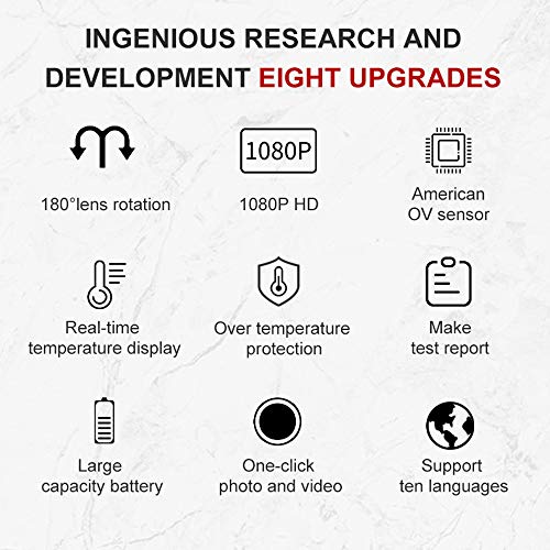 WUYUZI Endoscópio de direção multifuncional para tomada de fotos e gravação de vídeo Endoscópio diri
