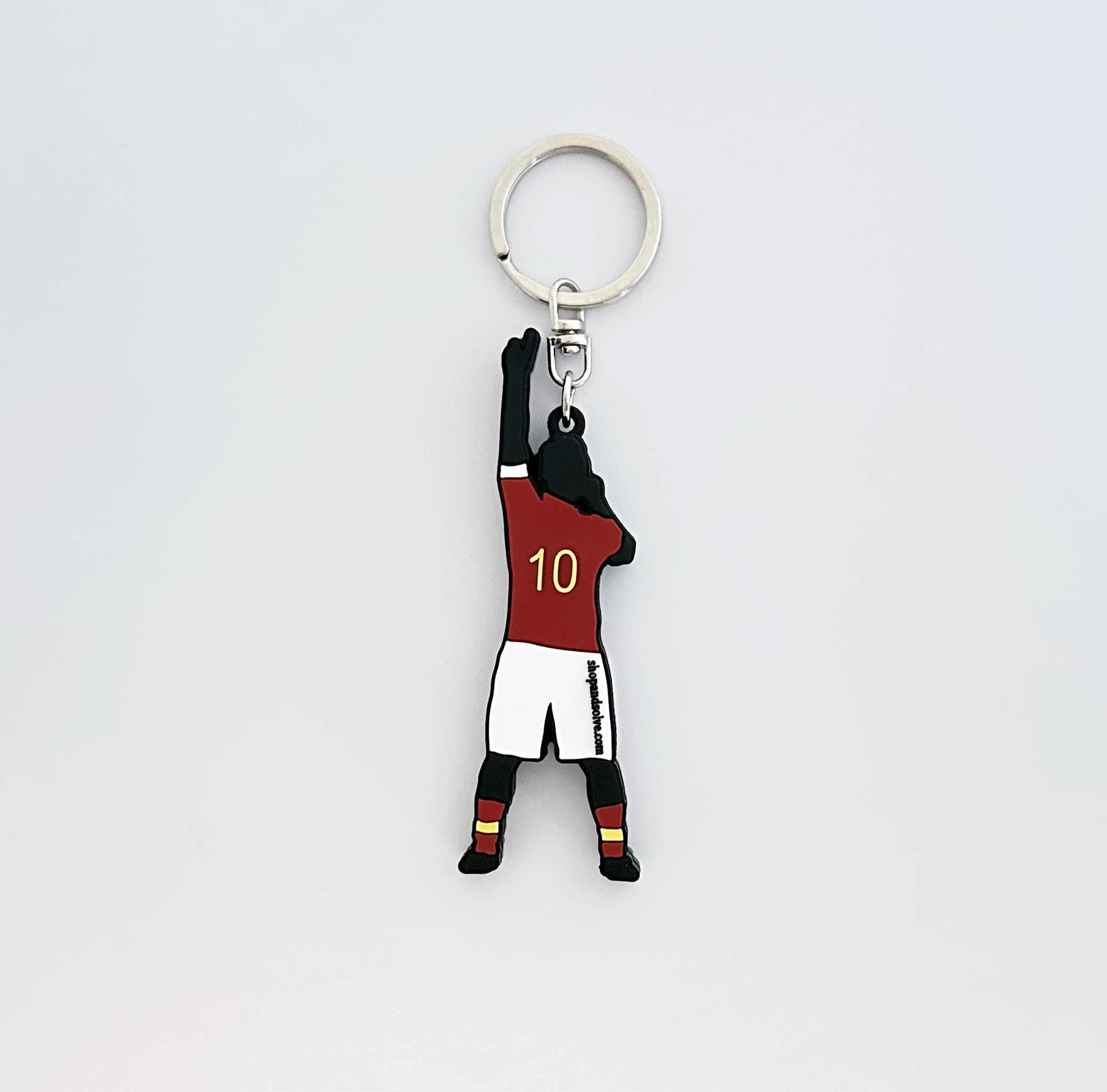 Portachiavi 8cm in gomma con forma Totti Capitano idea regalo calcio per tifoso della roma gadget (Portachiavi) - 2