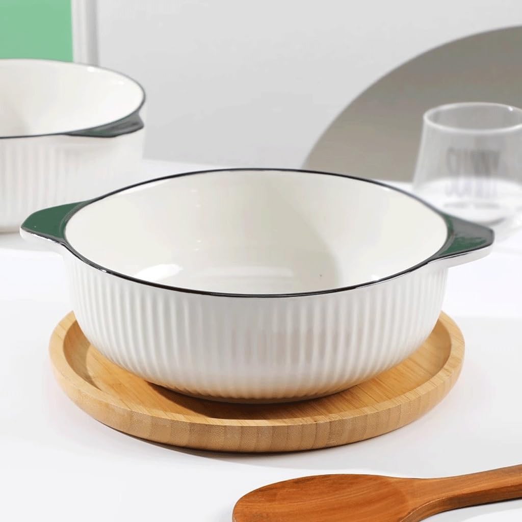 Miski do Ramen Miska na owoce Duża miska na zupę z podwójnymi uszami, ceramiczna duża miska, salaterka o dużej pojemności salaterka talerze obiadowe