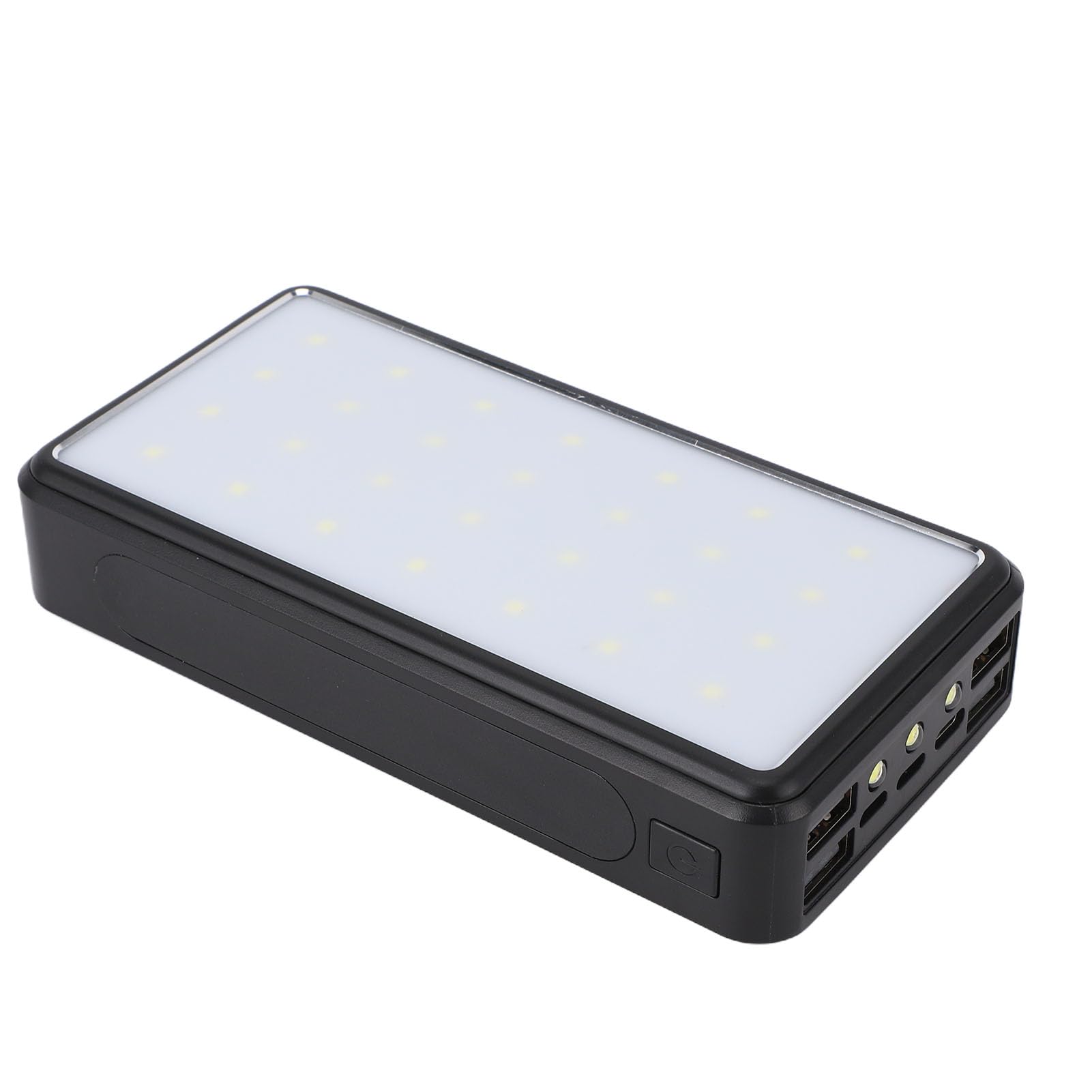Banque D'énergie Solaire 10 000 MAh Banque d'alimentation Portable à Charge Rapide avec Lampe de Poche SOS Port de Type C pour Le Camping en Plein Air, la Randonnée et L'
