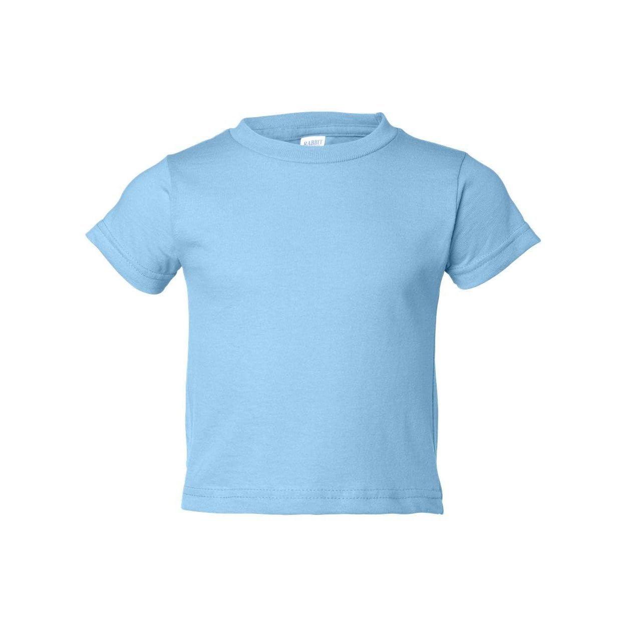 Rabbit Skins 5.5 oz Little Kid Short-Sleeve T-Shirt, 2T, Light Blue